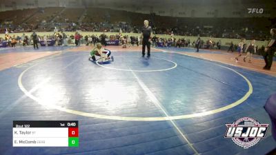 55 lbs Consi Of 4 - Kutter Taylor, BullTrained vs Eli McComb, Derby Wrestling Club