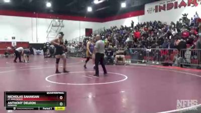 220 lbs Quarterfinal - Nicholas Sahakian, St John Bosco vs Anthony DeLeon, Serrano