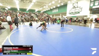 111 lbs Cons. Round 3 - Reighlene Valdez, Long Beach Poly vs Lilliana Pacheco, Burroughs