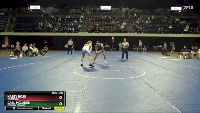 184 lbs 1st Place Match - Kasey Ross, Wartburg vs Cael Mclaren, Cornell College