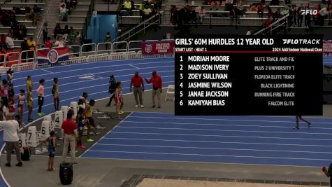 Youth Girls' 60m Hurdles, Finals 1 - Age 12