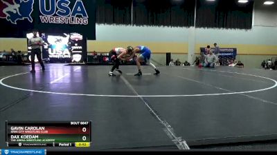 125 lbs Cons. Round 2 - Gavin Carolan, Iowa City Wrestling Club vs Dax Koedam, The Arena Wrestling Academy