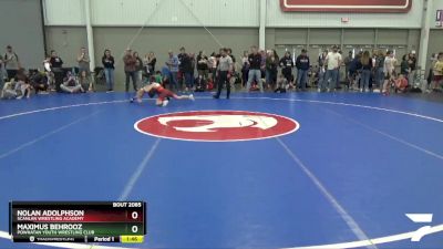 77 lbs Champ. Round 1 - Maximus Behrooz, Powhatan Youth Wrestling Club vs Nolan Adolphson, Scanlan Wrestling Academy