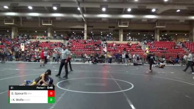 61 lbs Semifinal - Kason Wolfe, Keystone Kids Wrestling Club vs Owen Spexarth, Brawlers