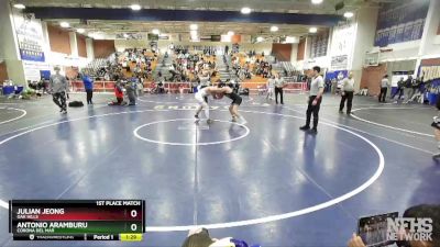 152 lbs 1st Place Match - Julian Jeong, Oak Hills vs Antonio Aramburu, Corona Del Mar