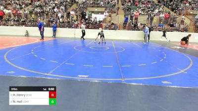 81 lbs Consi Of 8 #1 - Hagen Henry, Dendy Trained Wrestling vs Nolan Hall, Compound Wrestling