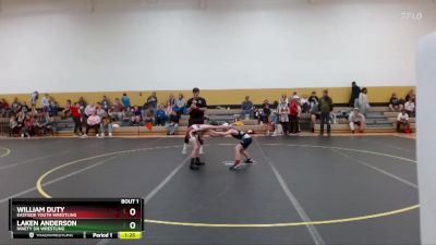 64 lbs Round 1 - William Duty, Eastside Youth Wrestling vs Laken Anderson, Ninety Six Wrestling