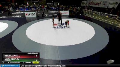 59 lbs Cons. Round 2 - Nixon Bentley, California vs Miguel Lopez, Top Dog Wrestling Club