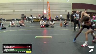 155 lbs Finals (8 Team) - Menelik Neal, Indiana Outlaws Black vs Ayden Mosher, Mi Mafia Black