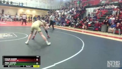 150 lbs Semifinals (8 Team) - Colin Saker, Caravel Academy vs Finn Hanna, Saint Mark`s