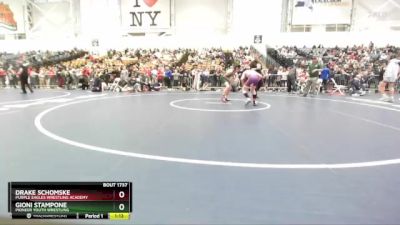 106 lbs Quarterfinal - Drake Schomske, Purple Eagles Wrestling Academy vs Gioni Stampone, Pioneer Youth Wrestling