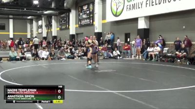 148 lbs Round 1 (16 Team) - Anastasia Simon, Female Elite Wrestling vs Naomi Templeman, Braided Brutes Wrestling