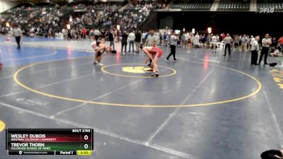 197 lbs Cons. Round 4 - Wesley Dubois, Western Colorado University vs Trevor Thorn, Colorado School Of Mines