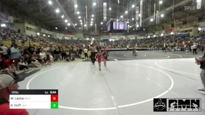 50 lbs Round Of 16 - Mary Leyba, Wolfpack vs Kanon Huff, La Veta