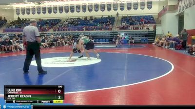 190 lbs Quarters & 1st Wb (16 Team) - Jeremy Reagin, Ola vs Luke Kim, Cambridge