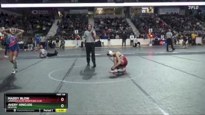 115 lbs Semifinal - Avery Hinojos, Newton vs Maddy Blow, Lawrence Elite Wrestling Club