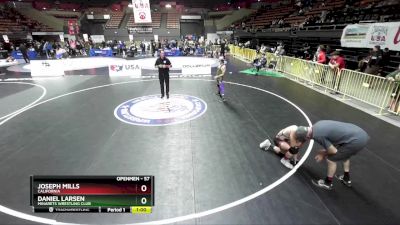 57 lbs Cons. Semi - Daniel Larsen, Minarets Wrestling Club vs Joseph Mills, California