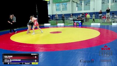 57kg Round 3 - Kai Pare, Coast WA vs Myla Blackshaw, Matmen WC