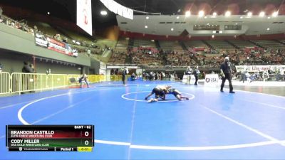 62 lbs Champ. Round 2 - Brandon Castillo, Elite Force Wrestling Club vs Cody Miller, USA Gold Wrestling Club