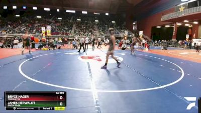 3A-160 lbs Quarterfinal - Bryce Hager, Torrington vs James Herwaldt, Green River