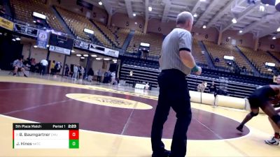 197 lbs 5th Place Match - Braden Baumgartner, Colorado Mesa University vs Jayshon Hines, Northwest Kansas Technical College