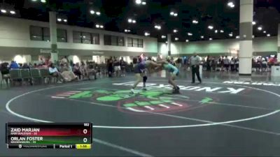 182 lbs Round 2 (6 Team) - Orlan Foster, Brownsburg vs Zaid Marjan, Raw (Raleigh)