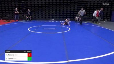 52 lbs Semifinal - Mason Falcone, King Of Prussia, PA vs Graham Dyson, Moscow, PA