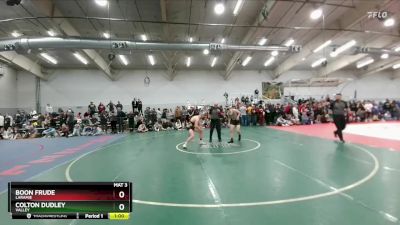 144 lbs Cons. Round 2 - Boon Frude, Laramie vs Colton Dudley, Valley