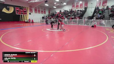 105 lbs Champ. Round 1 - Leilah Patel, Tustin vs Amaya Duran, Garden Grove