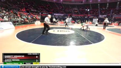 1A 120 lbs Cons. Round 3 - Garrett VerHeecke, Decatur (Lutheran) vs Aaron Meenen, Rock Falls