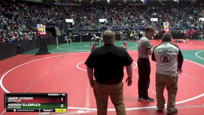 50 lbs Quarterfinal - Jager Leyshon, Unattached vs Andrew Ellebruch, Unattached