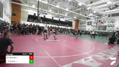 144 lbs Cons. Round 2 - Zakkary Quaid, Ramona vs Matthew Gonzalez, North Torrance