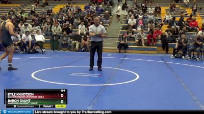 184 lbs Quarterfinal - Kyle Knudtson, Eastern Oregon University (Ore.) vs Baron Gaunt, Vanguard University (Calif.)