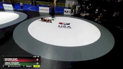 97 lbs Champ. Round 1 - Kayden Khim, Red Wave Wrestling vs Uriah Holiday, Rough House Wrestling