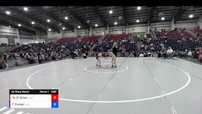 70 lbs 1st Place Match - Nox O`Brien, Wasatch Wrestling Club vs Thatcher Purser, Charger Wrestling Club