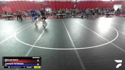 132 lbs Semifinal - Declan Koch, WI vs Connor Peterson, MN