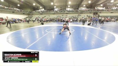 65 lbs Quarterfinal - Braxton Schwab, Joplin Youth Wrestling Club-AAA  vs Wyatt Brown, Pleasant Hill Youth Wrestling Club-AAA