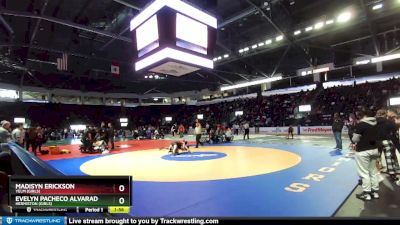 Girls 120 lbs Champ. Round 2 - Madisyn Erickson, Yelm (Girls) vs Evelyn Pacheco Alvarado, Hermiston (Girls)