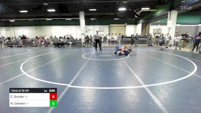 95 lbs Consi Of 32 #2 - Caleb Snyder, OH vs Nolan Carlson, UT