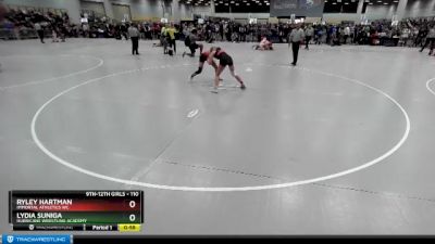 110 lbs Cons. Round 3 - Lydia Suniga, Hurricane Wrestling Academy vs Ryley Hartman, Immortal Athletics WC