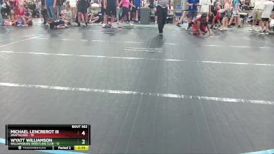 Round 3 - Wyatt Williamson, Williamsburg Wrestling Club vs Michael Lencrerot Iii, Unattached