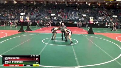 176 lbs Champ. Round 3 - Danny Zmorowski, AWRA vs Kolten Snyder, SWB3