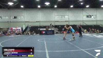 112 lbs Placement Matches (8 Team) - Abbi Cooper, California Red vs Janessa George, Colorado