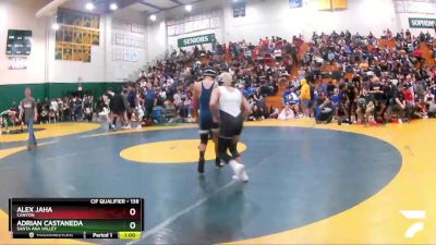 138 lbs Cons. Round 2 - Adrian Castaneda, Santa Ana Valley vs Alex Jaha, Canyon