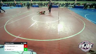 58 lbs Quarterfinal - Eli Zimmerman, Lions Wrestling Academy vs Easton Terrell, Purler Wrestling Academy (PWA-NWA)