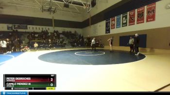 157 lbs 1st Place Match - Peter Desroches, Riverside vs Camilo Mendez III, Othello