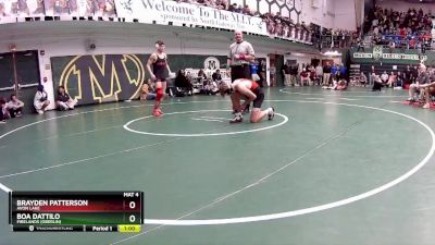 144 lbs Cons. Round 4 - Brayden Patterson, Avon Lake vs Boa Dattilo, Firelands (Oberlin)