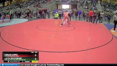 187 lbs Cons. Round 3 - Carlos Lopez, Cornerstone Mat Club vs Layth Qouchbane, Barlow Mat Club (DBA Barlow Wr