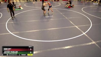 165 lbs Cons. Round 1 - Zoey Bly, Minnesota vs Jeffrey Mueller, Hastings Wrestling Club