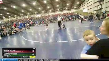 74 lbs Champ Round 1 (16 Team) - Alyse Gudde, Punisher Wrestling Company vs Justin Tucker, Oregon